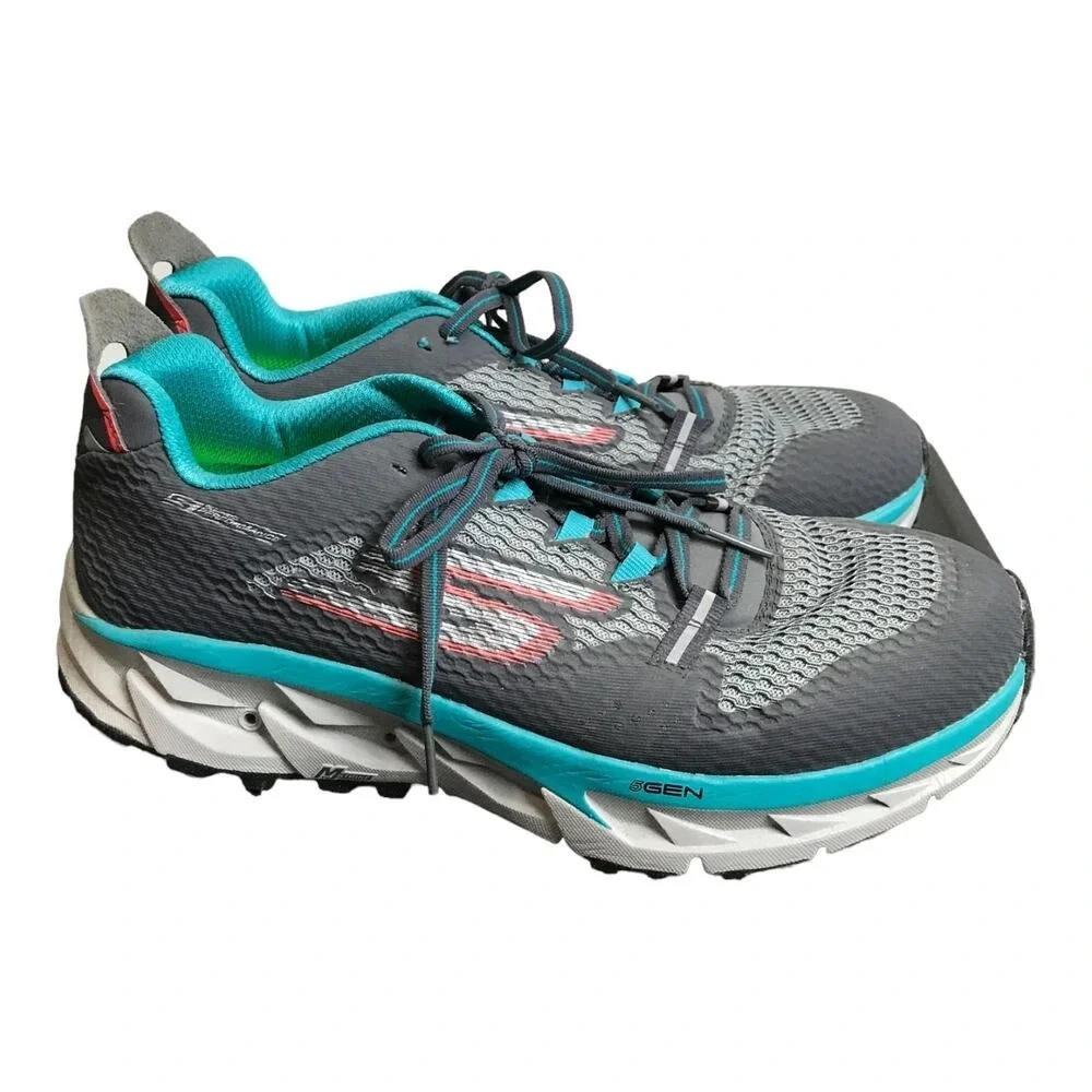 Skechers Shoes Mens 11 Grey GoRun Ultra 4‎ Trail Running Sneakers 54111 Charcoal